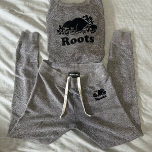 Roots Grey Sweater and Jogger Set size S